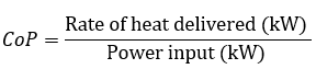 coefficient of performance (CoP)